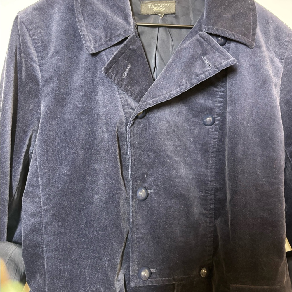Talbots Blue Velvet Blazer - size 8 - Picture 5 of 5